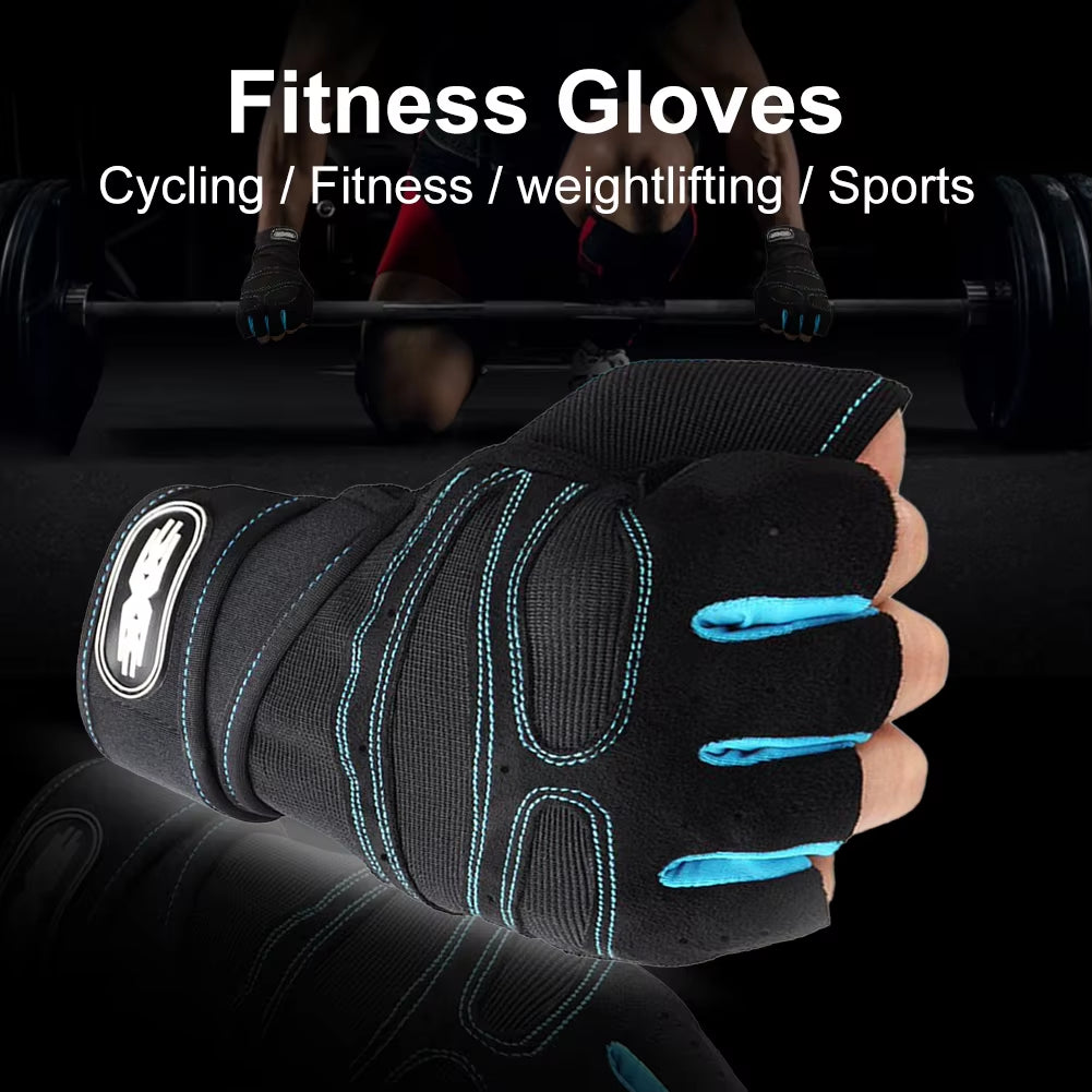 Gym Fitness Heavyweight Training Gloves Men Women Body Building Half Finger Non-Slip Gloves Wrist Support Weightlifting Sports