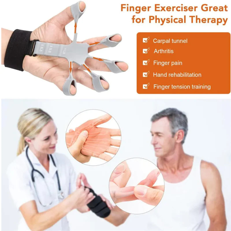 Ultimate Silicone Finger Gripper - Strength Training & Rehabilitation Tool