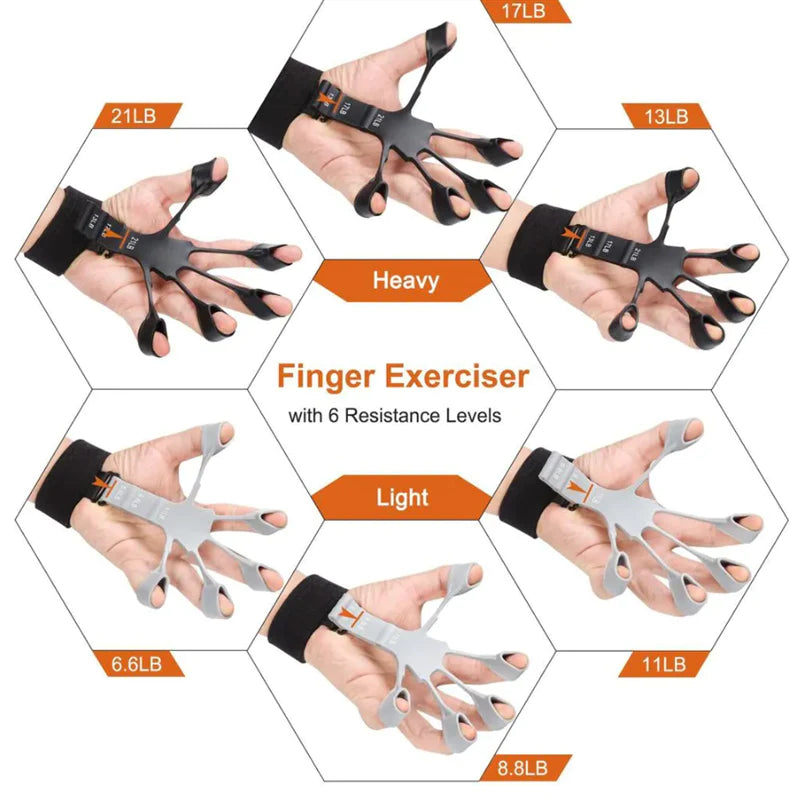 Ultimate Silicone Finger Gripper - Strength Training & Rehabilitation Tool