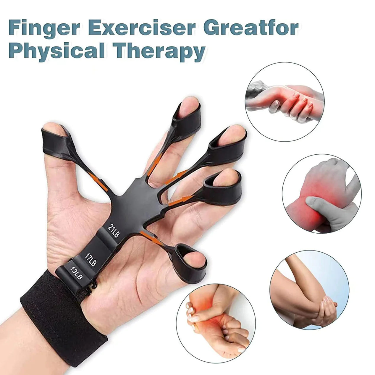 Ultimate Silicone Finger Gripper - Strength Training & Rehabilitation Tool