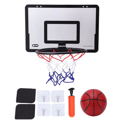 Hanging Door Mounted Basketball Hoop Set Perforation Indoor Basketball Hoop Including Basketball Pump for Basketball Lover