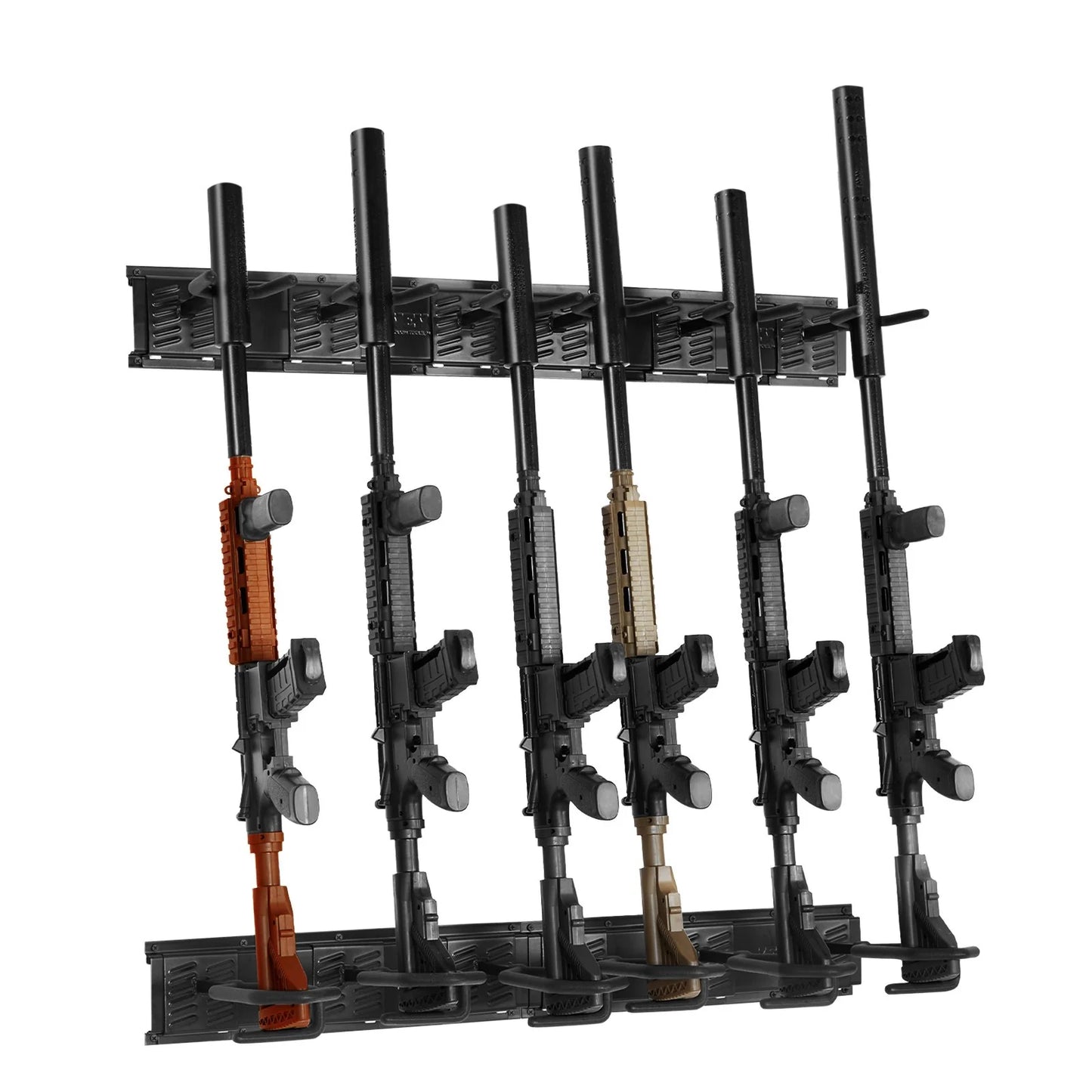 VEVOR Gun Rack, Indoor Gun Rack Wall Mount, 6-Slot Vertical Rifle Shotgun Gun Rack, 180 Lb Heavy Duty Metal Wall Gun Rack Display Stand with Soft Padding