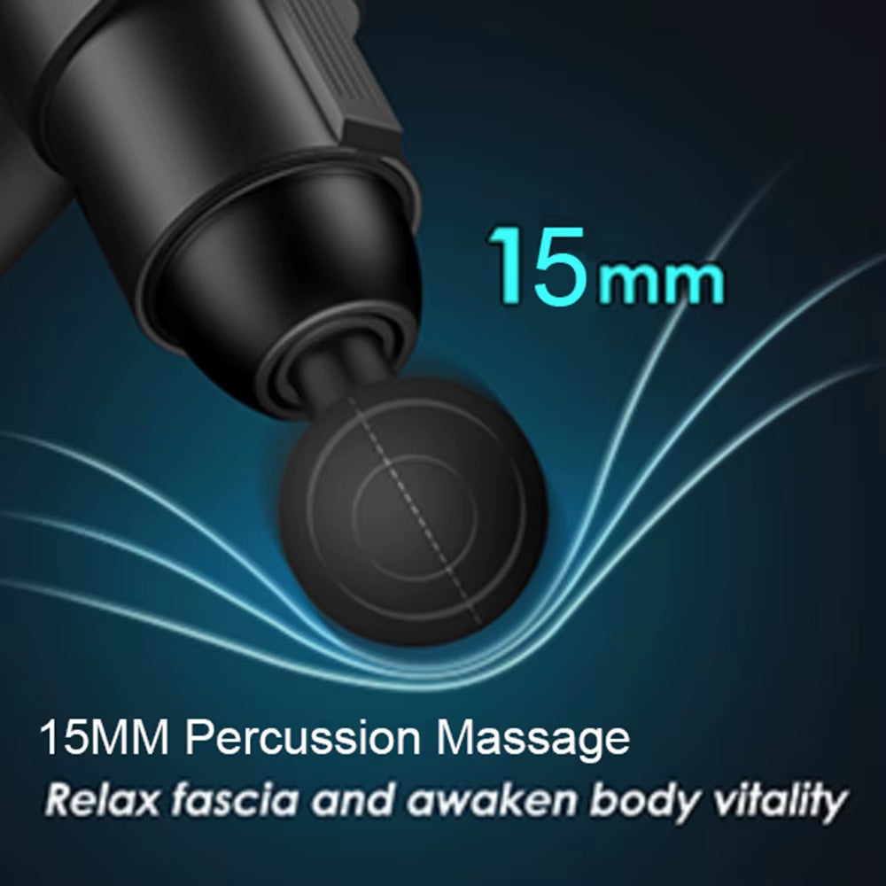 24V Professional Massage Gun with Hot and Cold Compress Electric 12Head High Frequency Fascia Gun Deep Tissue Neck Relax Fitness